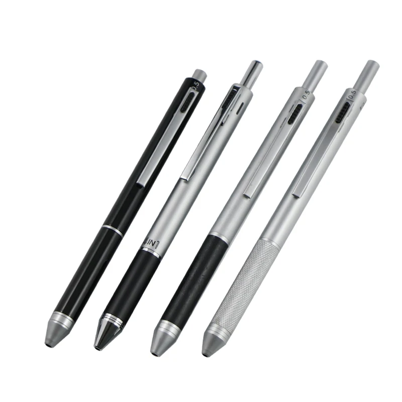 x 3 Pens Multi Pen 0.7mm Black & Red ball point pen 0.5mm Sharp Pencil Korean 