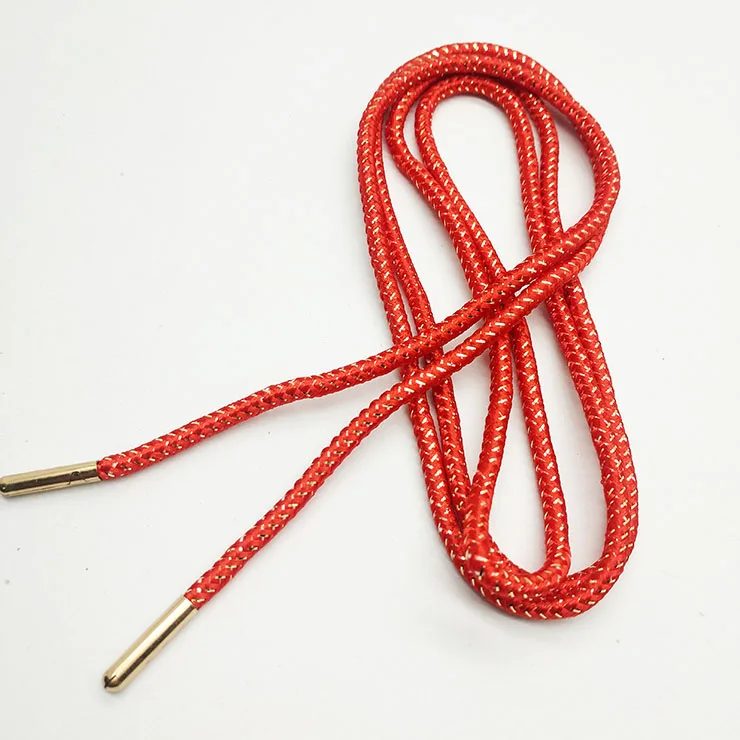 Lurex Round Shoe Lace Drawstring Cord