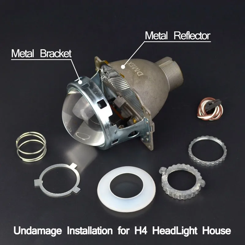 Dmex 3 Inch D2s Bulb H4 Xenon Kit Projector Led Angel Eyes Projector