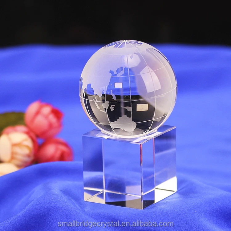 Wholesale New Design Customization K9 Crystal Globe Stand Crystal Ball