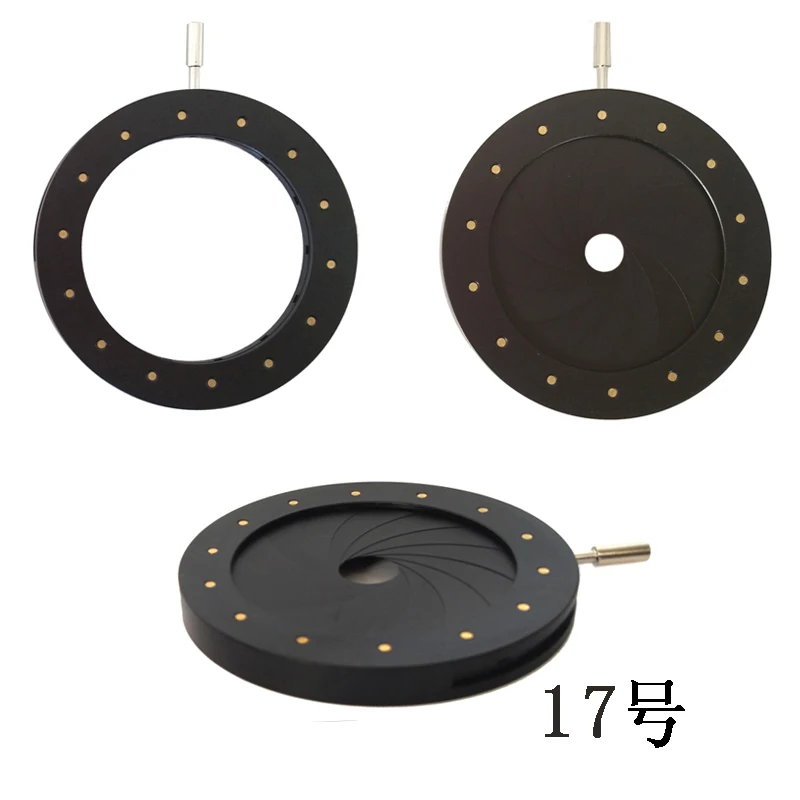 Диафрагма радужной оболочки микроскопа с регулируемой диафрагмой