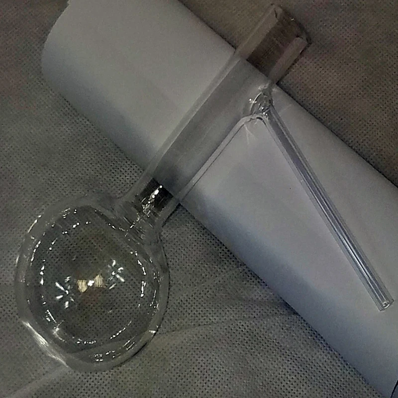 Кварцевая колба. Плоский кварц. Quartz Flask.