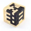 Funny Educational Wood Puzzles For Adults and children s Toys Brain Teaser Black and white 3D