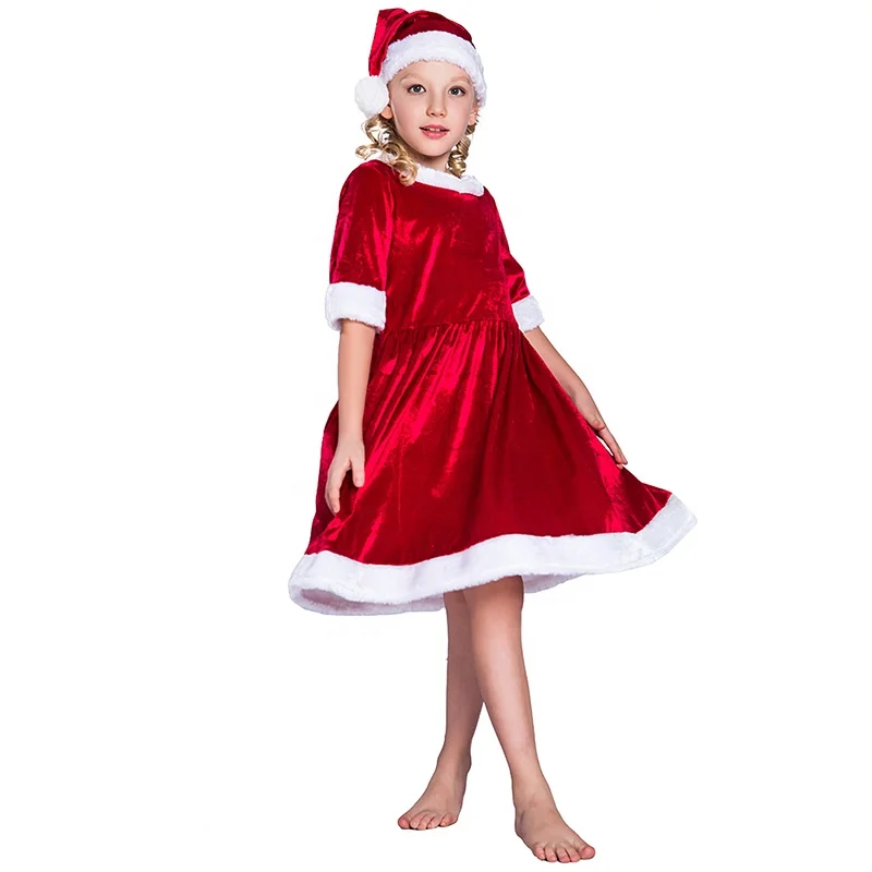 girls santa dress