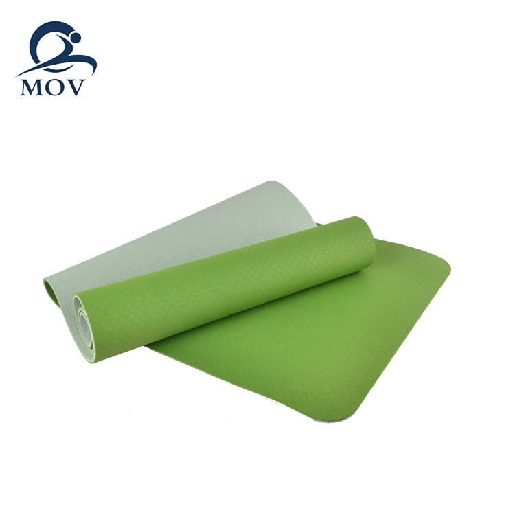 6MM Double Layers TPE Custom Print Logo Label  Waterproof  Anti Slip TPE Eco Yoga Mat