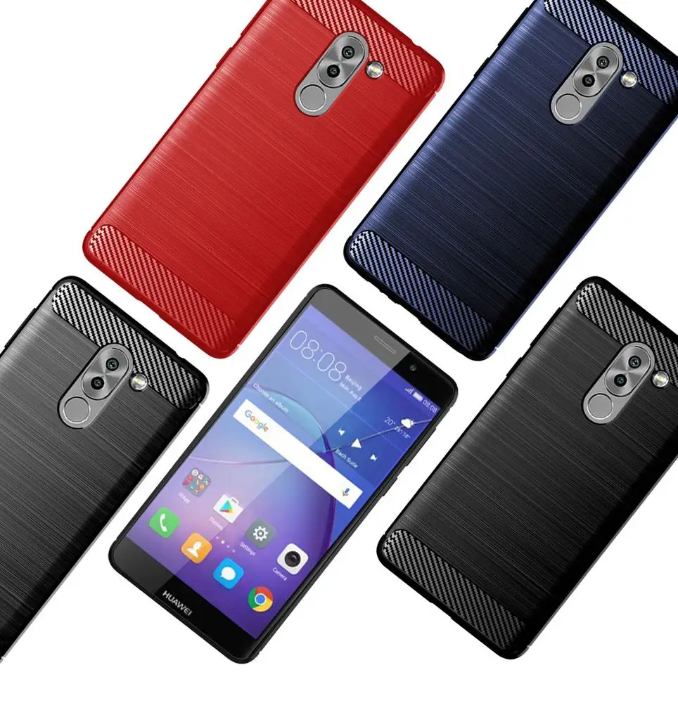 Carbon Fiber Shockproof Soft TPU Back Cover for