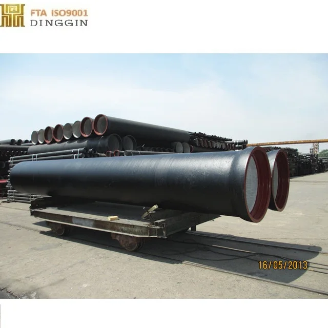 ISO2531 EN545 водопроводная труба из ковкого чугуна, чугунная труба из ковкого чугуна, производитель из Китая с размером DN80 до DN2600
