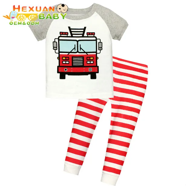 Новый дизайн, оптовая продажа, Детские пижамные комплекты из 100% хлопка, детская одежда для сна, модная детская пижама с принтом 026