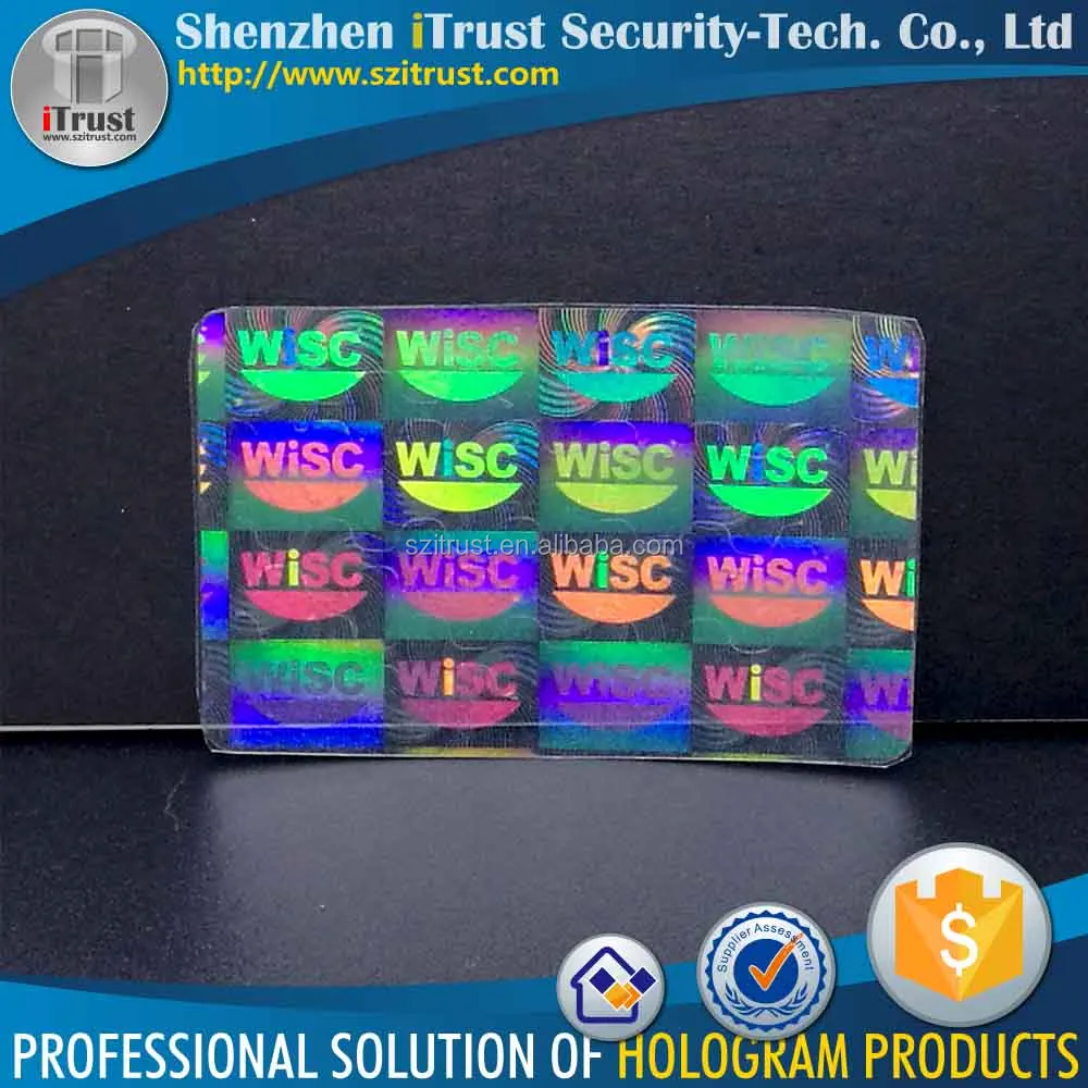 Custom Pattern Self Adhesive 3d Hologram Animation Sticker Holographic Card Printing Custom Hologram Stickers