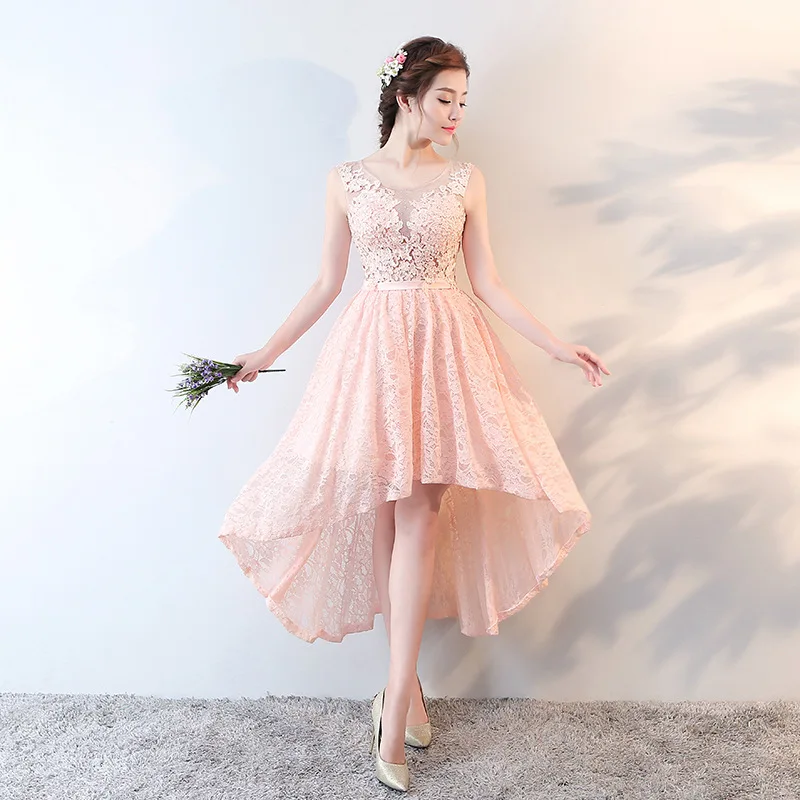 2018 Baru Tiba Indah Terbaik Merah Muda Depan Pendek Belakang Panjang Gaun Pesta Dansa Malam Renda Di Cina Buy Pendek Gaun Malam Gaun Depan Pendek Panjang Kembali Renda Malam Gaun Prom Di