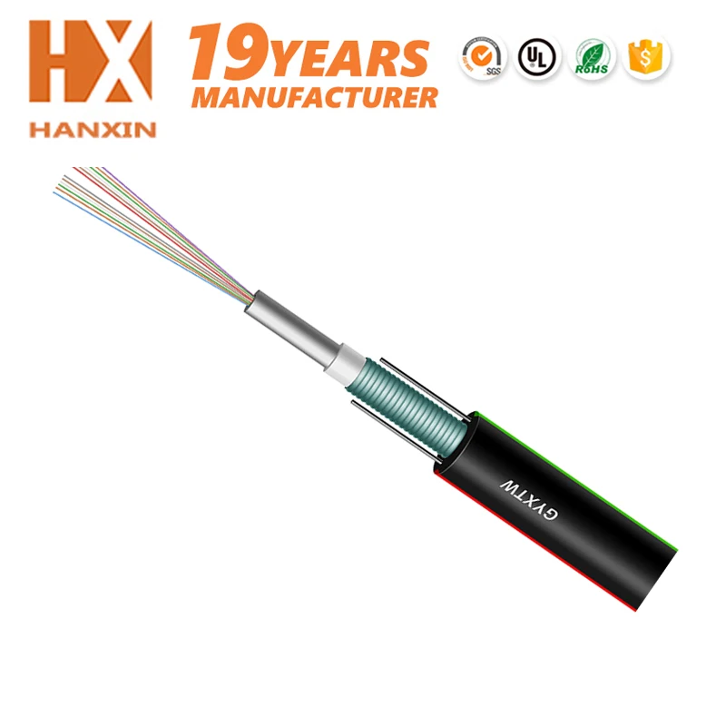 Epon olt gepon gpon мини оборудование фабрика Hanxin 19 лет наружный бронированный одномодовый 48 32 24 ядра волоконно-оптический кабель GYXTW
