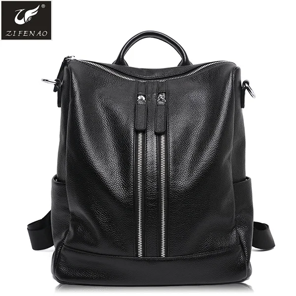 cowhide leather backpack