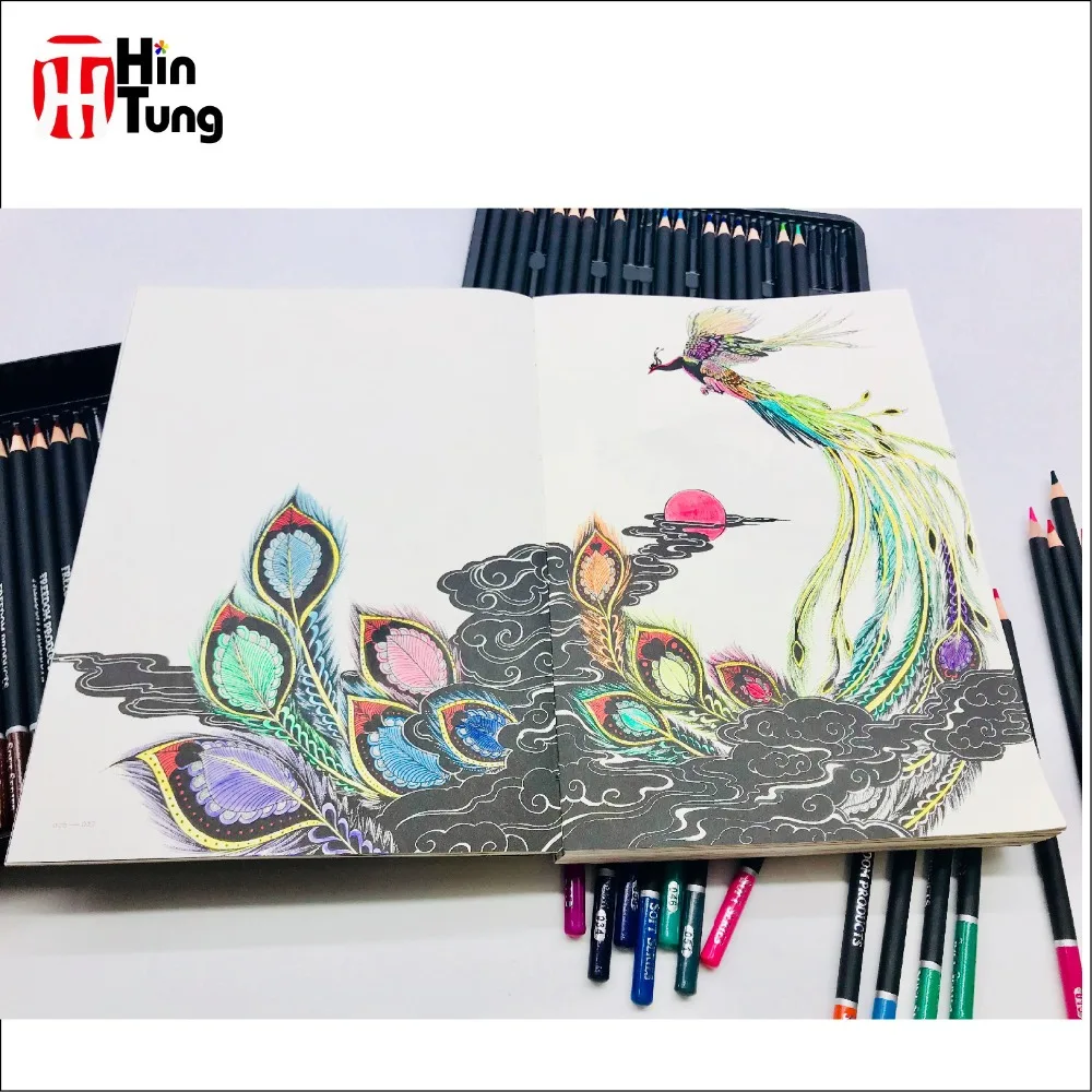 72 шт. высококачественные цветные карандаши премиум-класса в жестяной