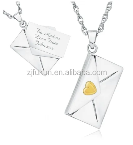 Newest Zinc Alloy Love Letter Envelope 