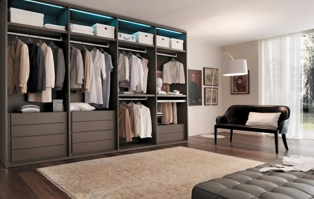High Quality Elegant Modern Design Walk in Wardrobe From China for Lady Bedroom