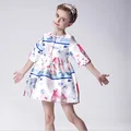 Lolita Style Girls Dress High Quality Children Clothing Spring Autumn Print Kids Dresses For Girls Fashion