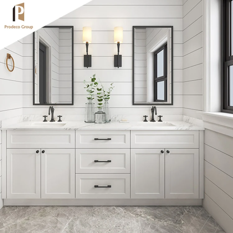 Multifunctional Blue Vanity Unit Gold Bathroom Sink Double Vanity 72 for Prefabhouses
