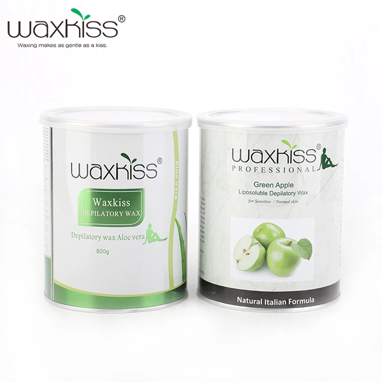 Воск WAXKISS в банке 800 г теплый воск для депиляции эластичный с приятным ароматом
