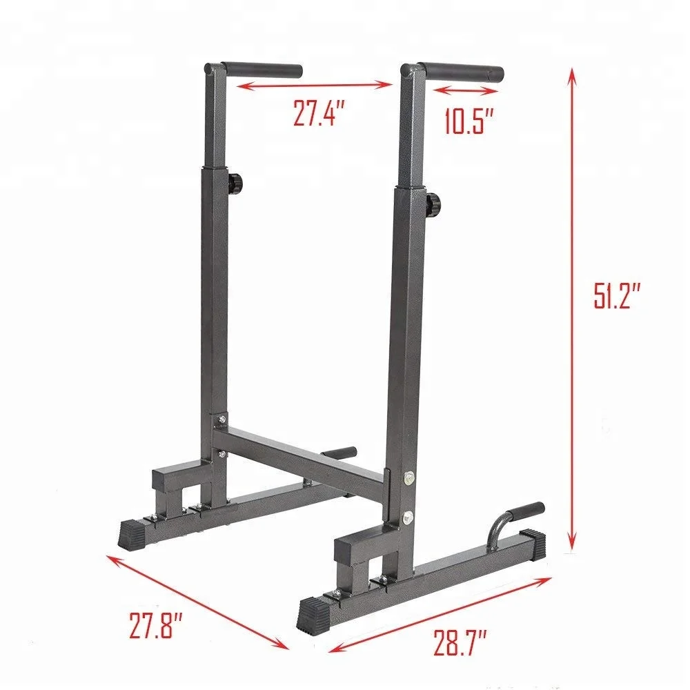 ZYFIT Heavy Duty Dip Stand Parallel Bar Strength Training Exercise Home Gym Dipping Station Dip Bar Work Out Equipment