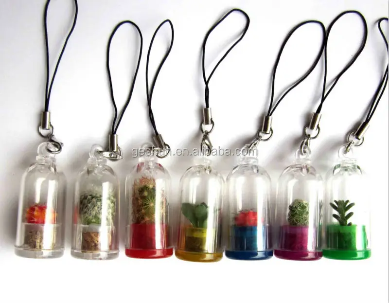 Мини-брелок для ключей с растениями