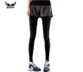 MADHERO 2016 Women Fake Two piece Yoga Pants Leggings Elastic Waist Sport Running Fitness Gym Clothes