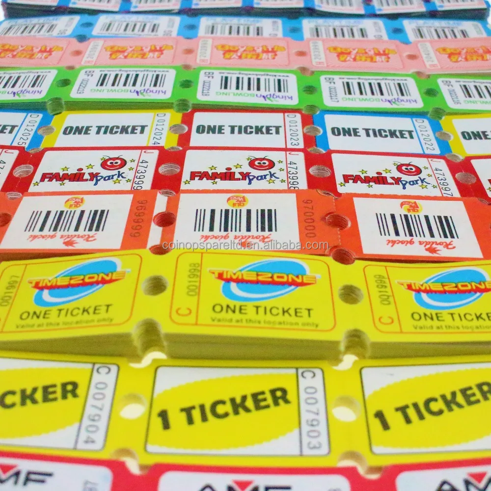 Custom Professional Painting Redemption Ticket  Paper Ticket Redemption Ticket Roll