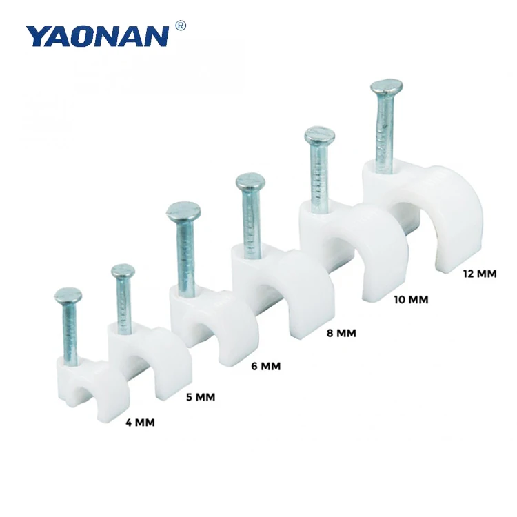 Круглый стальной гвоздь кабель провода настенный винт зажимы Кабельные