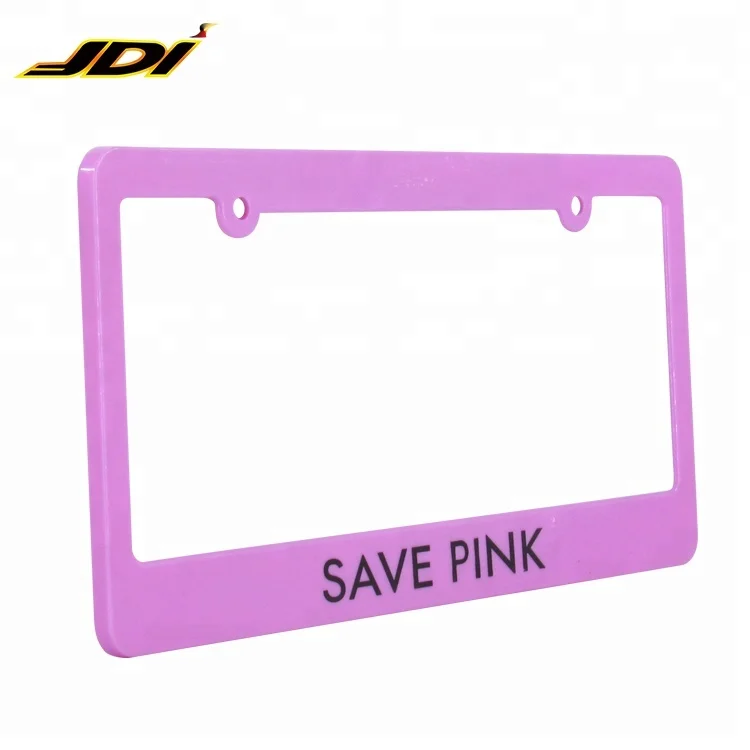 JDI-LM-01 ярко-розовый пластиковая рамка номерного знака автомобиля пользовательские