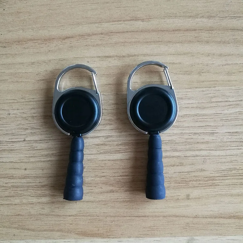 Custom Carabiner Retractable Badge Reel With Pencil Holder Pen Leash