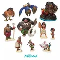 6pcs 10PCS set Moana Princess Presale 2016 NEW Moana Maui Waialik Heihei Action Figures Toy Decoration