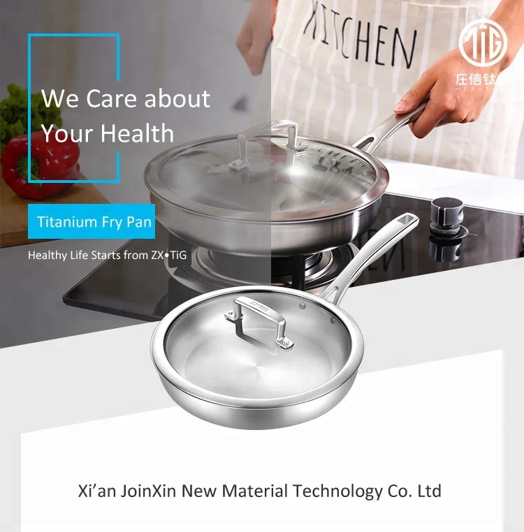 Chef  Round Fry Pan Titanium Pan Non-stick Frying Pan with Lid