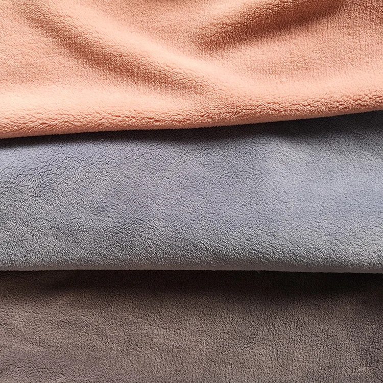 
 Основовязаная Двусторонняя бархатная Коралловая флисовая ткань из 100% полиэстера  