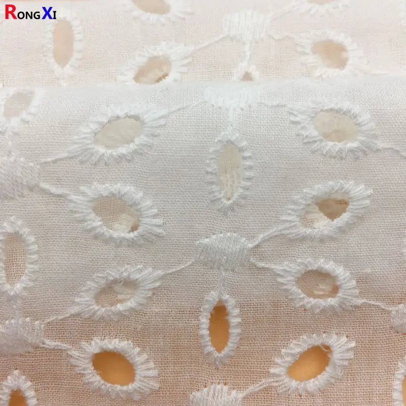 
 RXF0463 хлопчатобумажная ткань с ушками, 100% хлопчатобумажная кружевная ткань, хлопчатобумажная кружевная ткань  