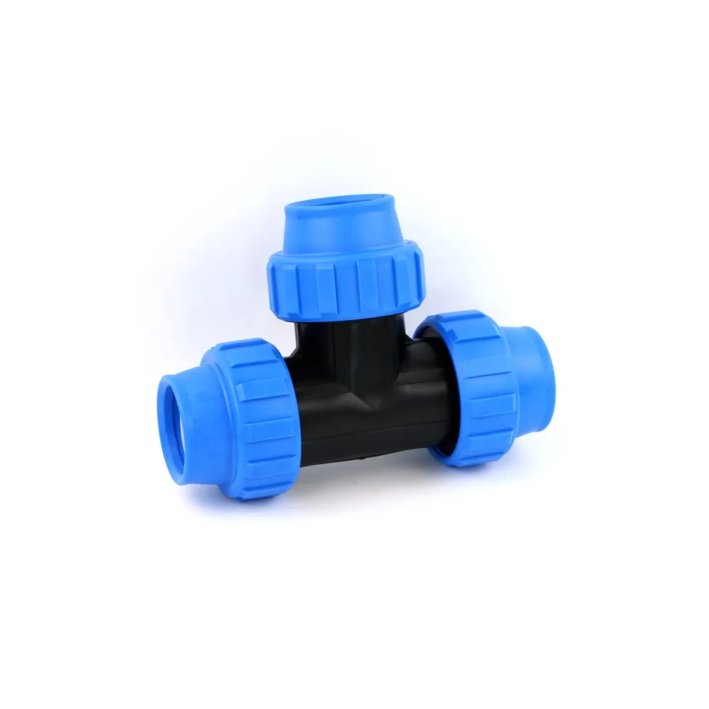 HDPE LDPE Pipe Connector Fitting Drip Irrigation Compression Fittings for Garden Drip Irrigation System