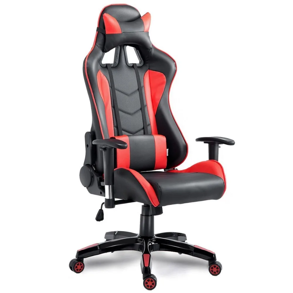 Игровое кресло из искусственной кожи, Гоночное кресло для геймеров, офисное компьютерное кресло