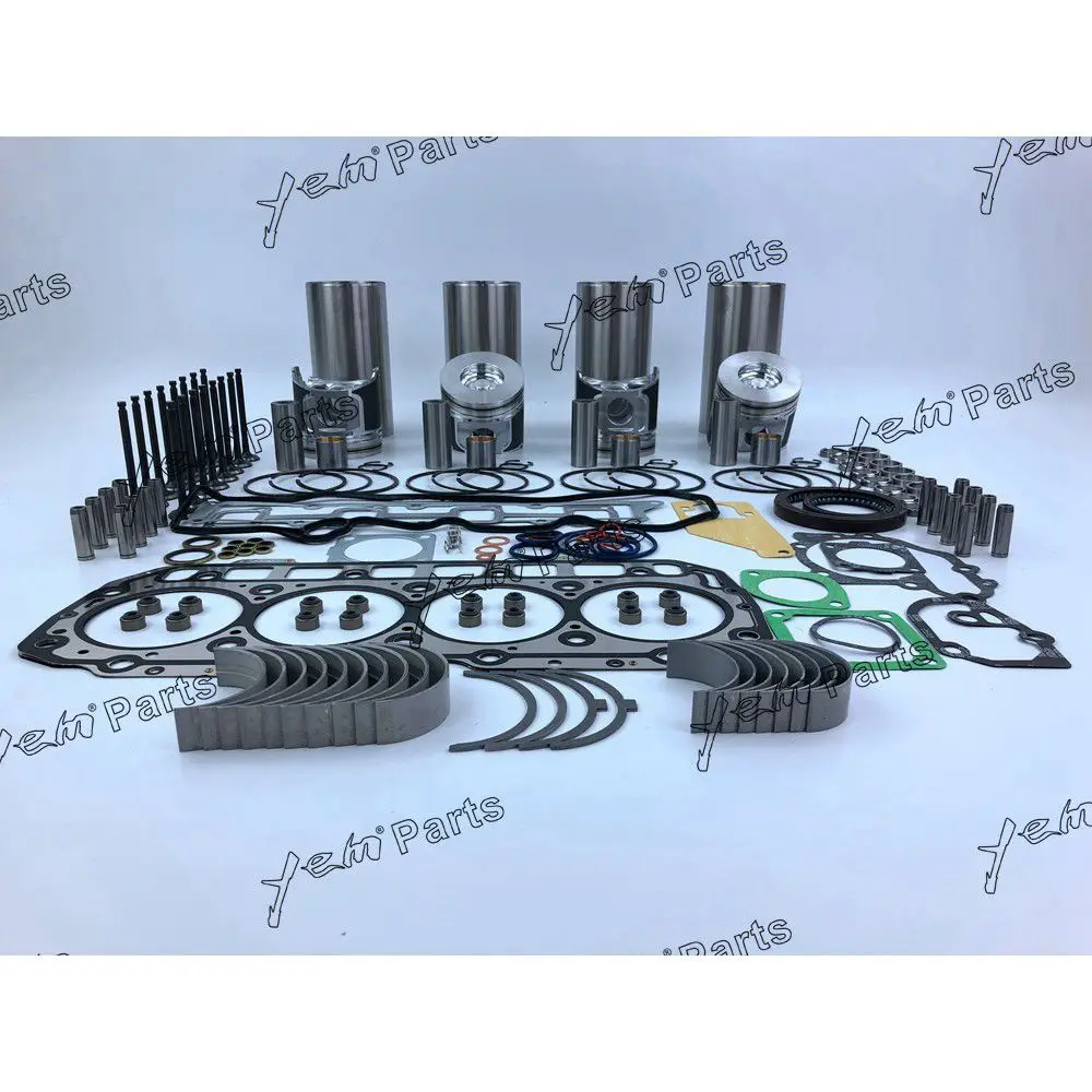 4TNV98 Engine Overhaul Kit With Cylinder Gasket Piston Ring Liner Kit Bearings Valves Set for Yanmar 5