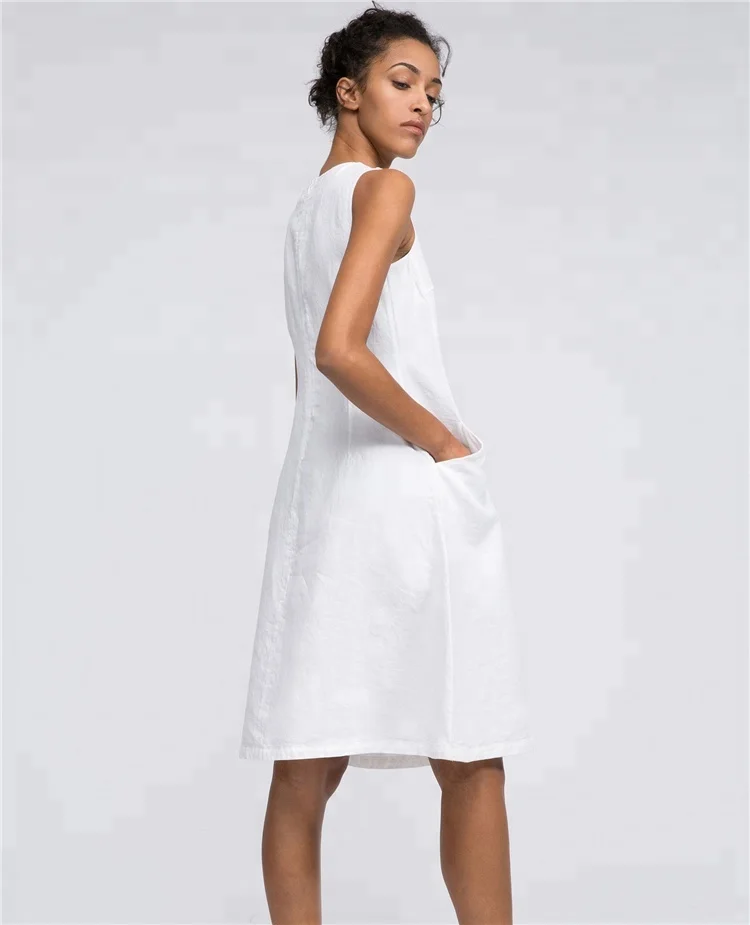 linen dresses midi SIENNA LINEN DRESS LUSH COAST / XXS main image 1