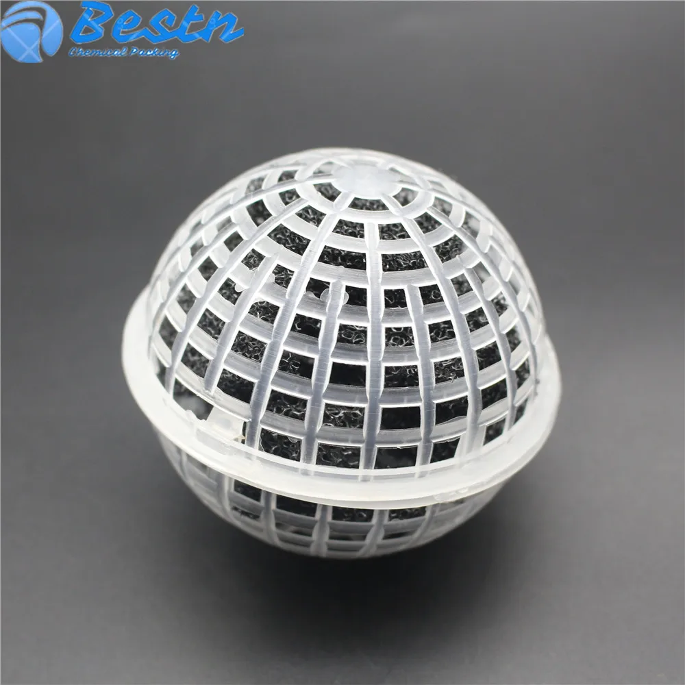 PP Suspend Cage Ball Plastic Bio Floating Packing Ball for Industrial Wastewater Treatment