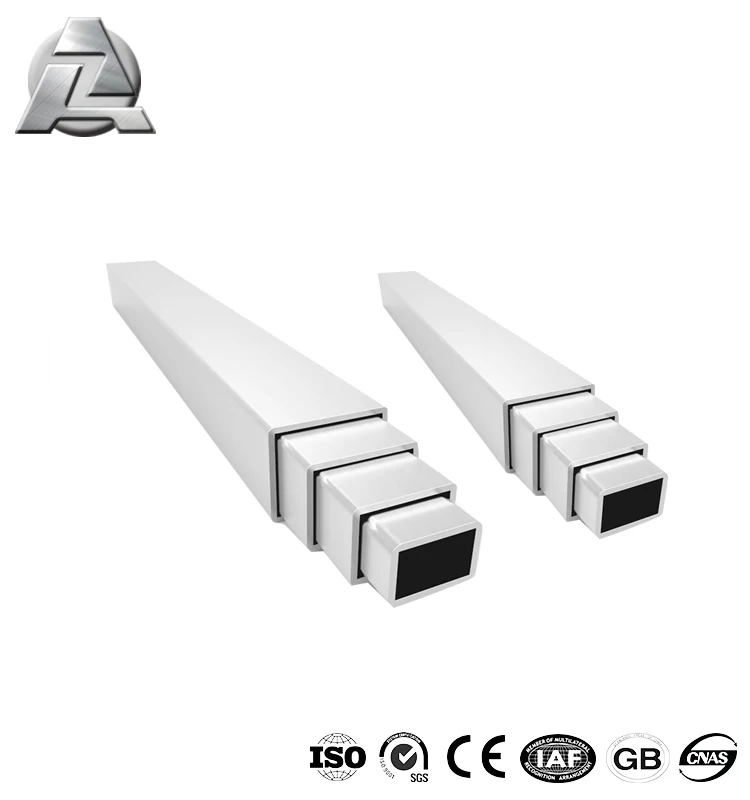 Hot Selling Silver Anodized Aluminum square Telescopic Tubing