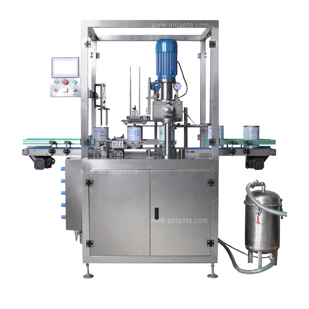 Automatic Vacuum Nitrogen Cardboard Paper Cans Tubes Sealing Seaming Machine