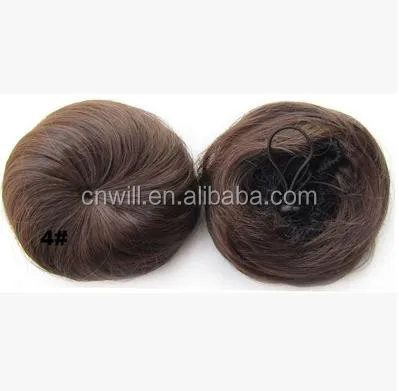 New Style Hair Bun Chignon Ponytail Drawstring Hairpieces Color Black #1