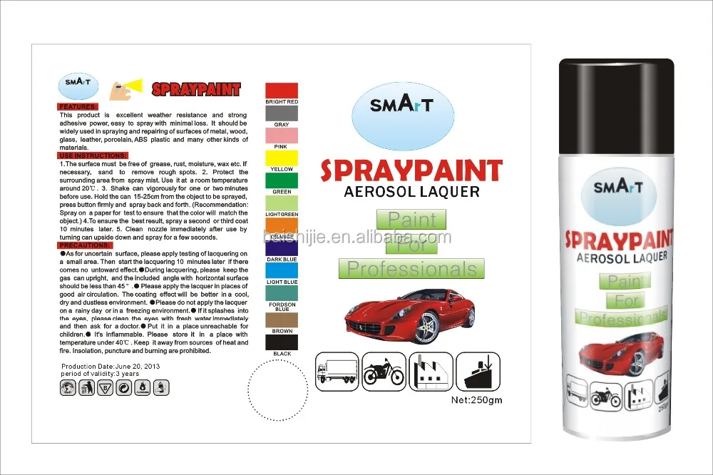 
 Водонепроницаемый спрей краска спрей Нетоксичная краска спрей  