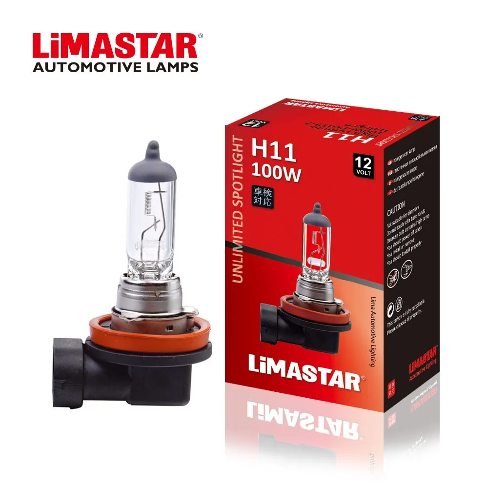 Limastar Auto Part Halogen Bulbs H11 12V 55W Clear