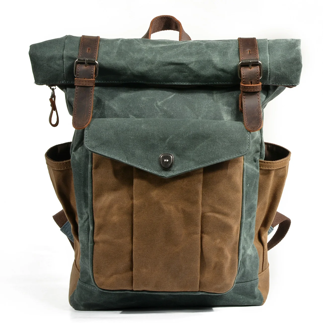 Wholesale retro mountaineering men's outdoor bag waterproof waxed canvas men laptop backpack