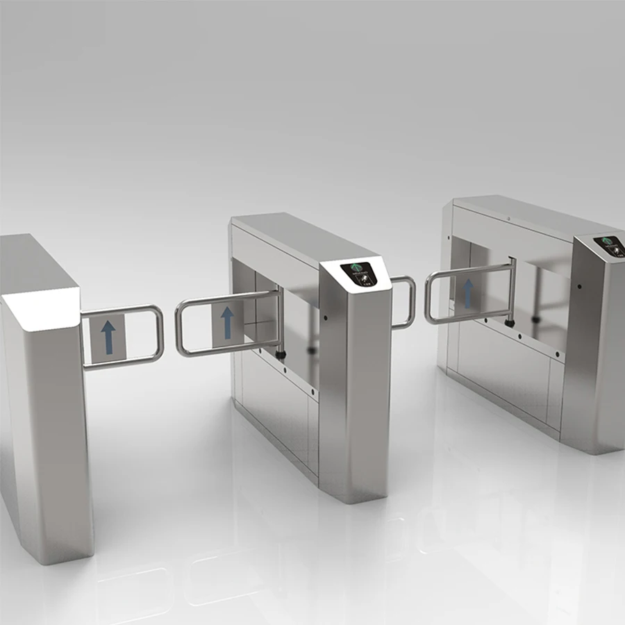 Swipe Card Automatic Access Control Turnstile Swing Barrier Gate For Supermarket Entrance