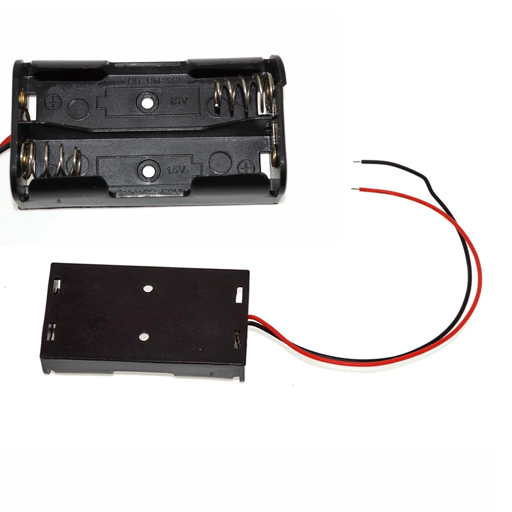 Models Kit Part Toy Hobby Black 3V Plastic Battery Power Holder Box 2 AA Size 