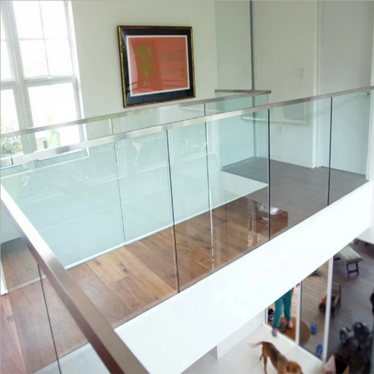 Ss Indoor Side Mounted Mall Cheap U Channel Spigot Frameless Standoff Tempered Stainless Steel Glass Balcony Railing