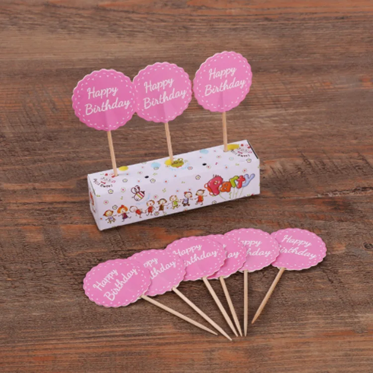 Custom Made Decorative Flags with Circle Toothpick Flag
