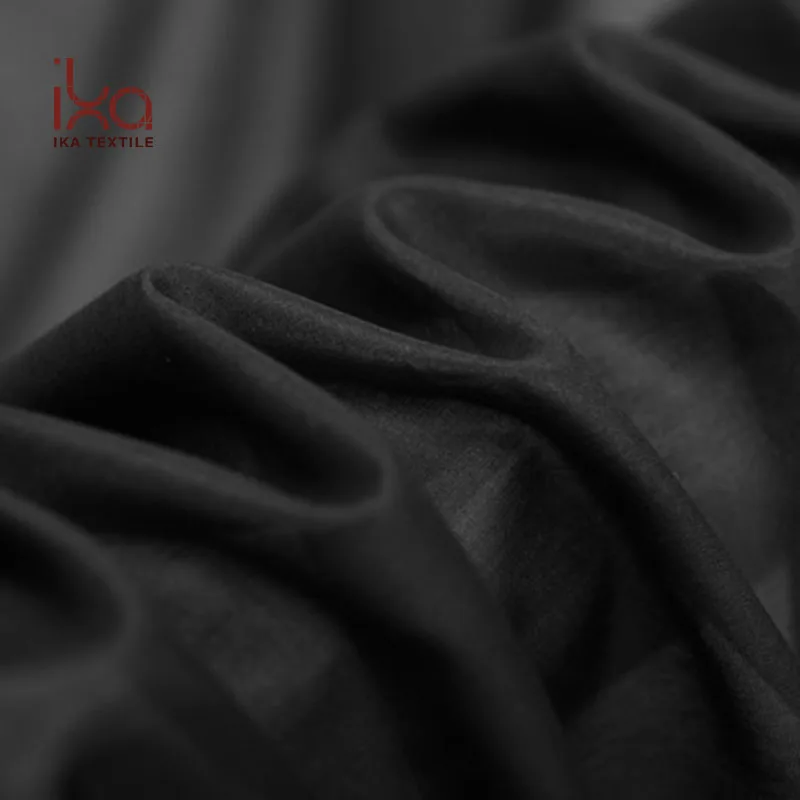 Летняя и весенняя дышащая крутая 9 мм шелковая хлопковая ткань черного цвета для