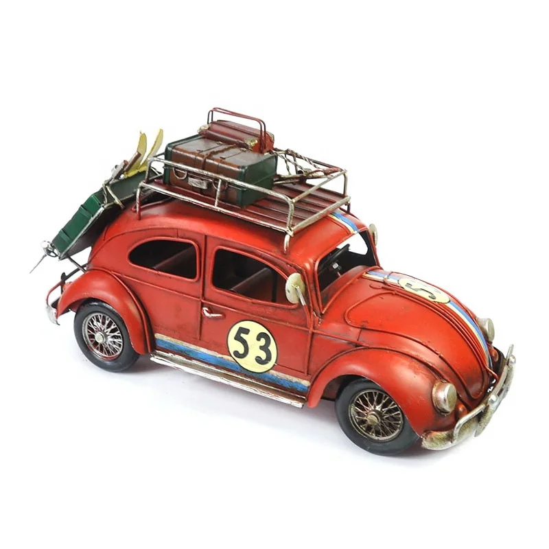 Coche modelo 1:18 de Metal fundido a presión, juguete Vintage